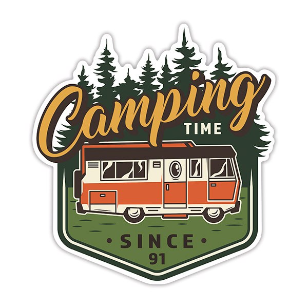 Autocollants: Camping Time Since 91