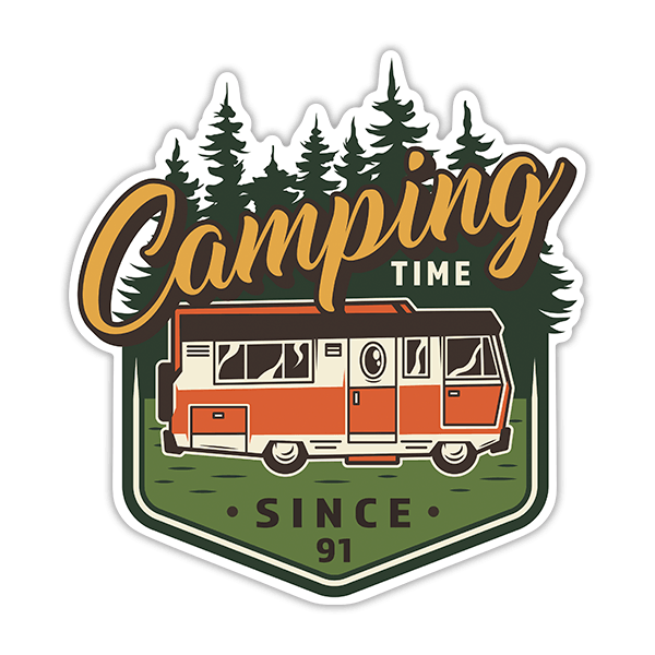 Autocollants: Camping Time Since 91 0