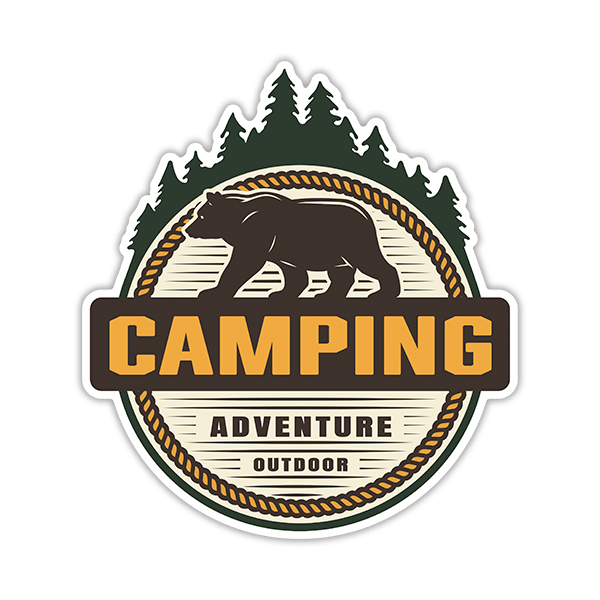 Autocollants: Camping Adventure Outdoor