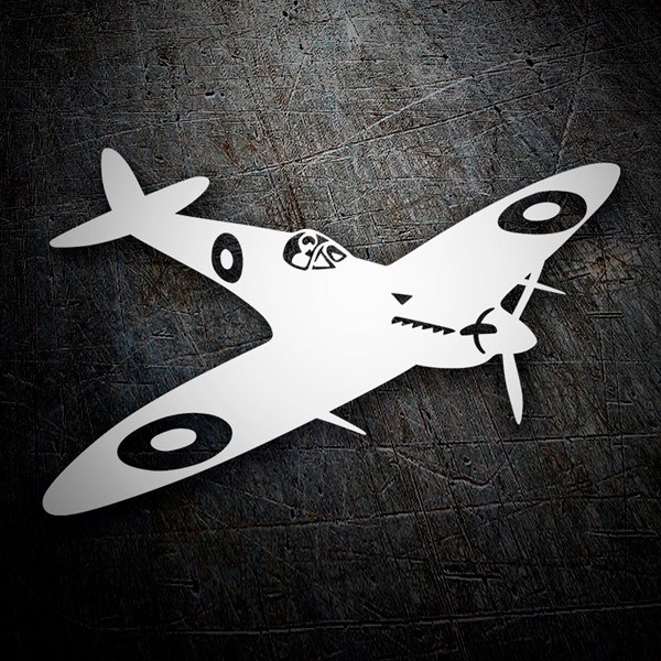 Autocollants: Avion de Guerre Retro Spitfire