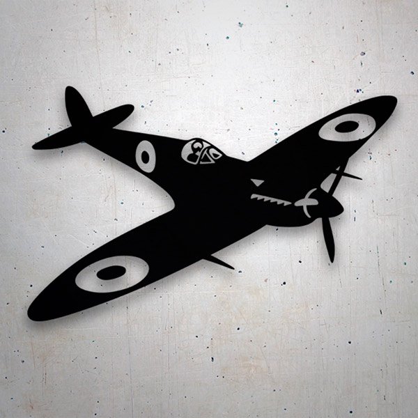 Autocollants: Avion de Guerre Retro Spitfire