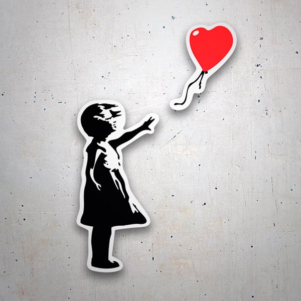 Autocollants: Banksy La Fille aux Ballons