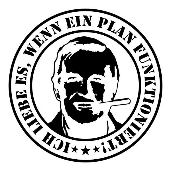 Autocollants: A-Team Hannibal Smith texte Allemand