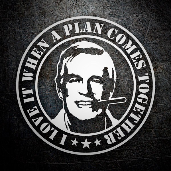 Autocollants: A-Team Hannibal Smith Texte Anglais