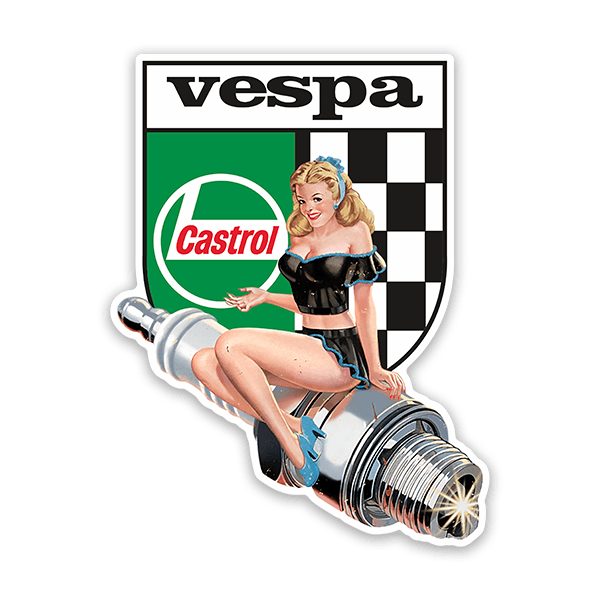Autocollants: Vespa Castrol