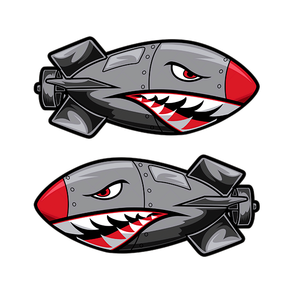Autocollants: Bombes Nucléaires Requin