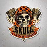 Autocollants: Skull Motor Dise&ntilde;o Vinilo Decorativo 3