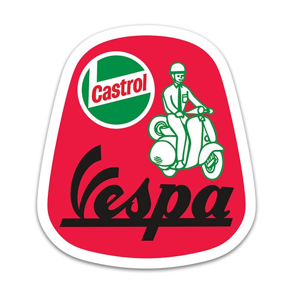 Autocollants: Vespa Castrol II
