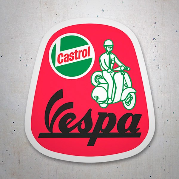 Autocollants: Vespa Castrol II