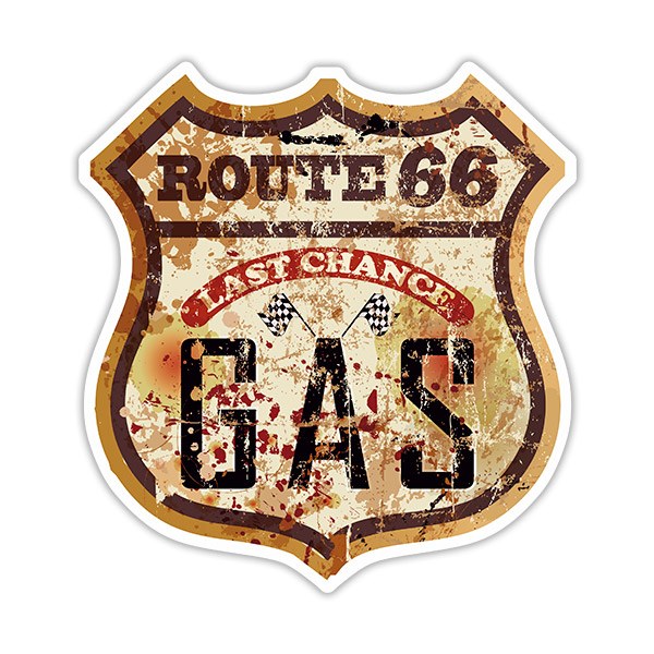 Autocollants: Route 66 Gas