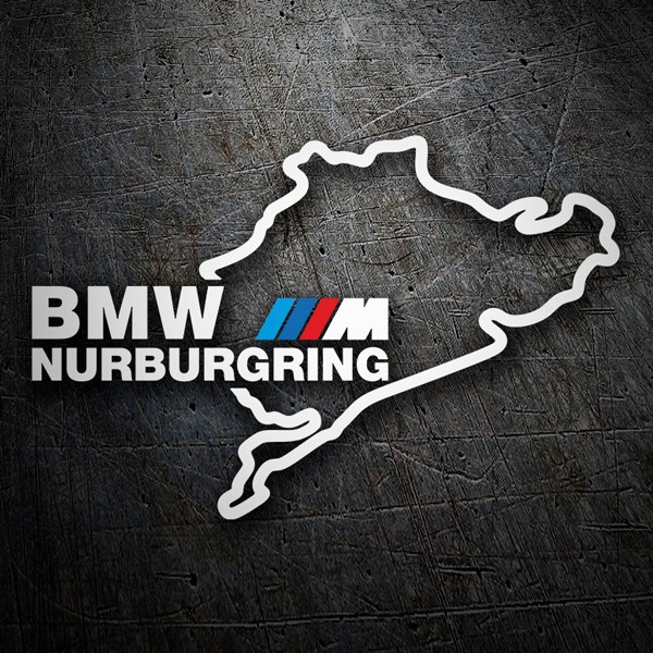 Autocollants: Contorno Circuito N&uuml;rburgring avec Texte BMW NURBU