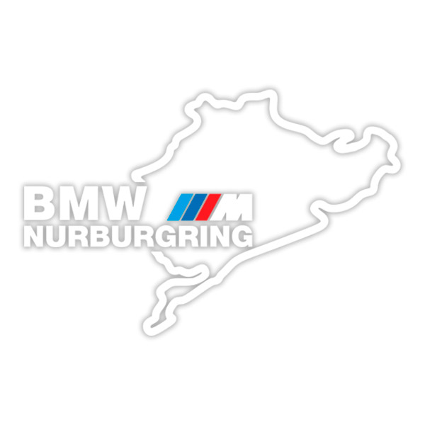 Autocollants: Contorno Circuito N&uuml;rburgring avec Texte BMW NURBU