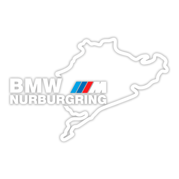 Autocollants: Contorno Circuito N&uuml;rburgring avec Texte BMW NURBU