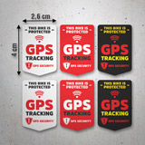 Autocollants: Kit 6X Sécurité des GPS de bicyclette 3