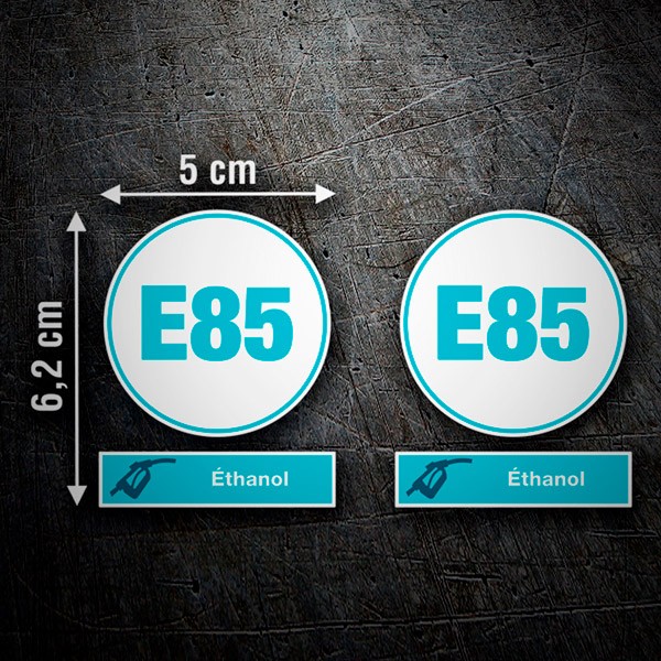 Autocollants: Kit 2X E85 Ethanol