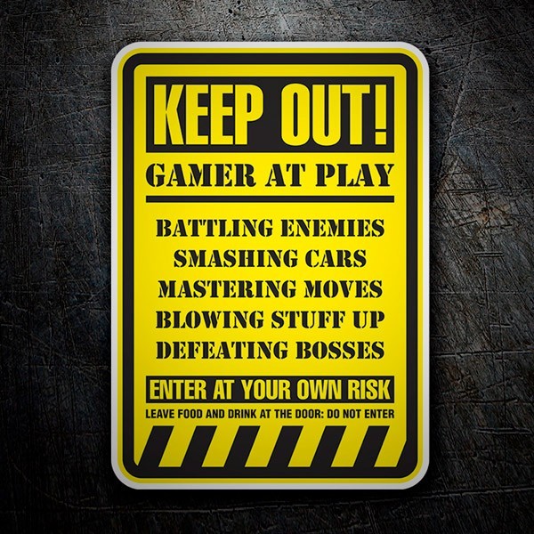 Autocollants: Keep Out! Gamer at Play II