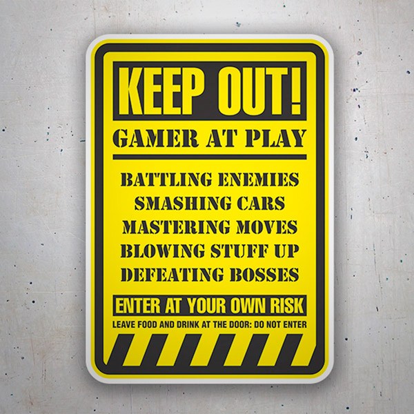 Autocollants: Keep Out! Gamer at Play II