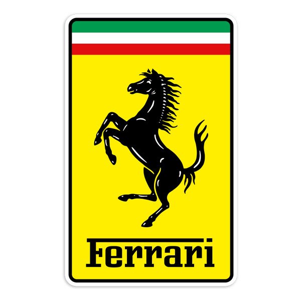 Autocollants: Cavallino Rampante avec Logo Ferrari