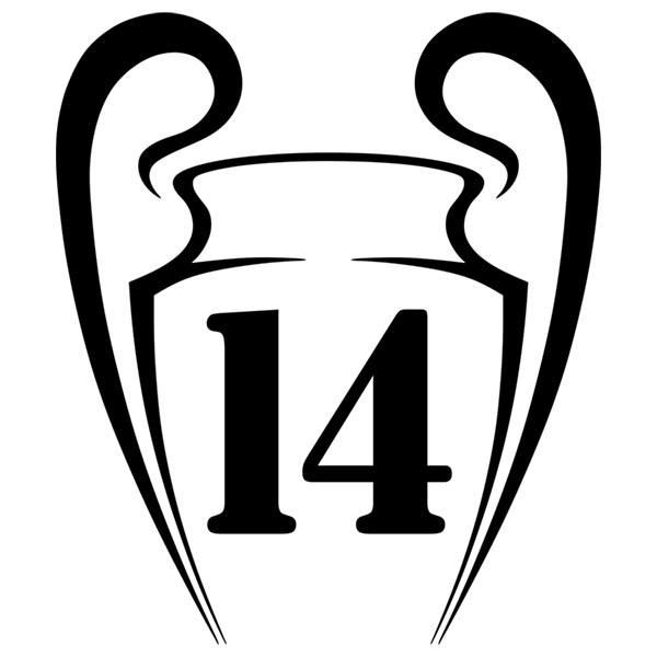 Autocollants: Real Madrid 14 Champions League