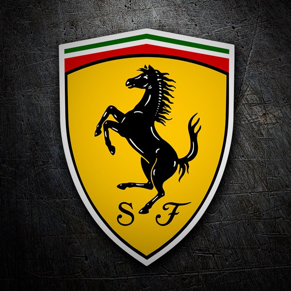 Autocollants: Logo Ferrari en Couleurs Vibrantes