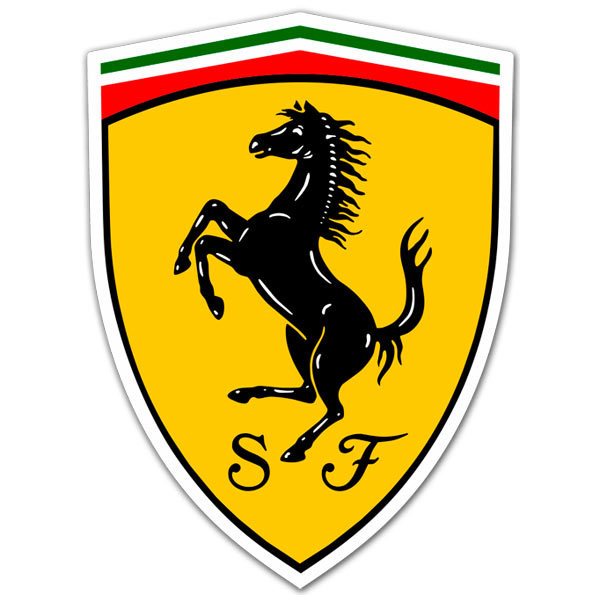 Autocollants: Logo Ferrari en Couleurs Vibrantes