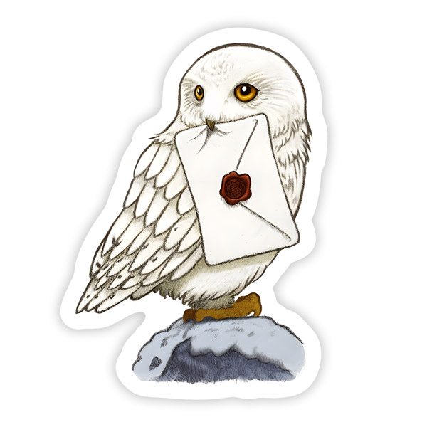 Autocollants: Hibou de Hogwarts