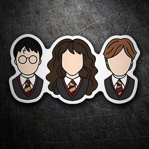 Autocollants: Harry, Hermione y Ron