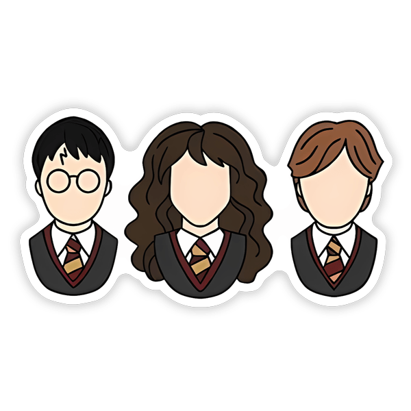 Autocollants: Harry, Hermione et Ron