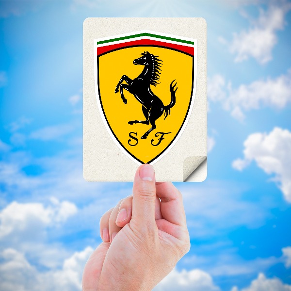 Autocollants: Logo Ferrari en Couleurs Vibrantes