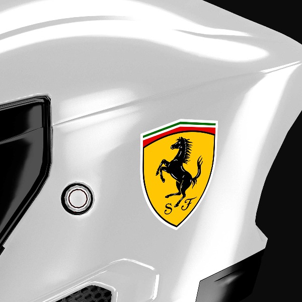 Autocollants: Logo Ferrari en Couleurs Vibrantes