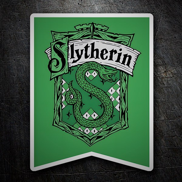 Autocollants: Embl&egrave;me Slytherin en &Eacute;cu Triangulaire