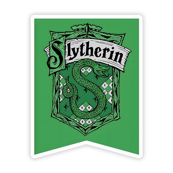Autocollants: Embl&egrave;me Slytherin en &Eacute;cu Triangulaire