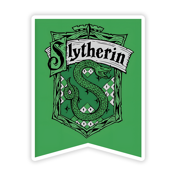 Autocollants: Embl&egrave;me Slytherin en &Eacute;cu Triangulaire