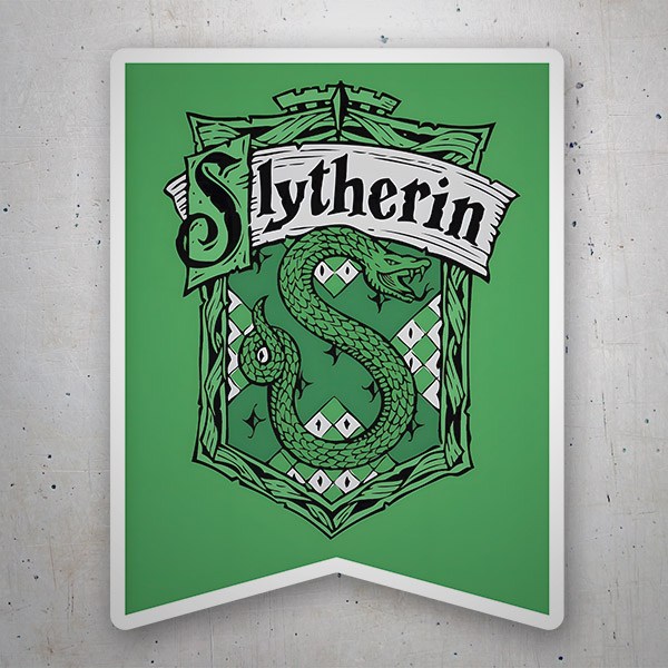 Autocollants: Embl&egrave;me Slytherin en &Eacute;cu Triangulaire