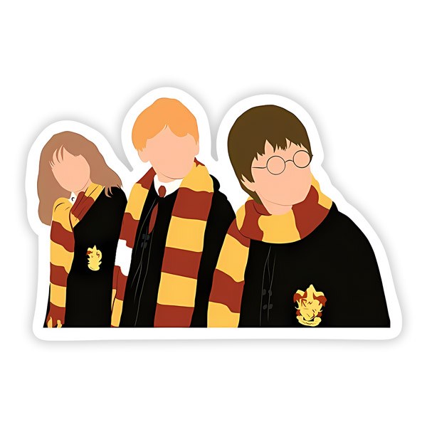 Autocollants: Harry, Hermione et Ron à Hogwarts
