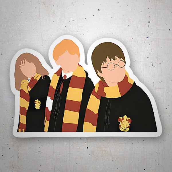 Autocollants: Harry, Hermione et Ron à Hogwarts