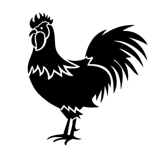 Autocollants: Coq