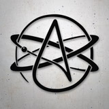 Autocollants: Symbole athée 2