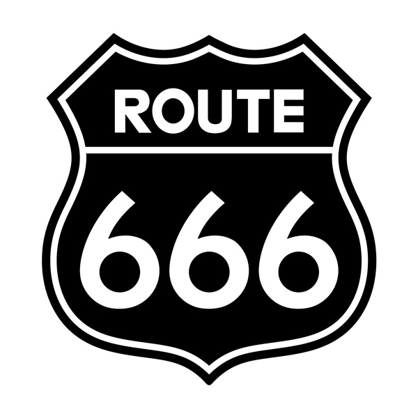 Autocollants: Route 666