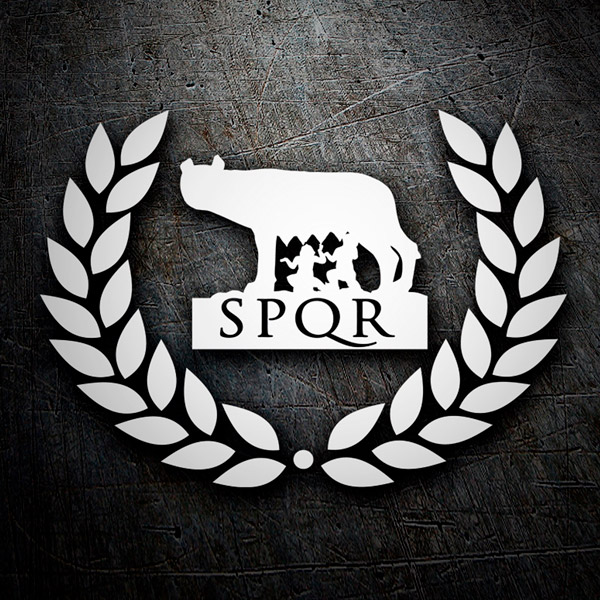 Autocollants: SPQR loup Rome
