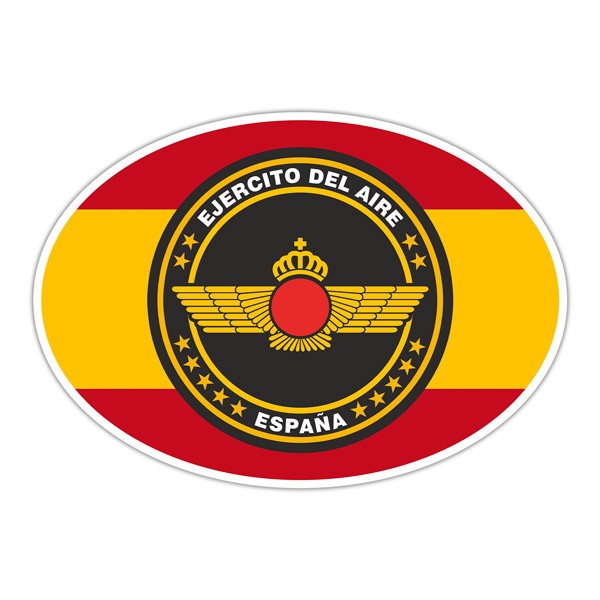Autocollants: Armée de l'air et drapeau espagnol