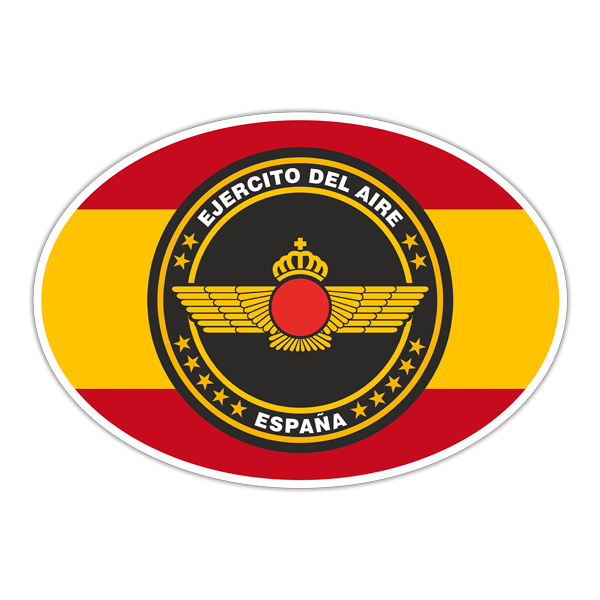 Autocollants: Armée de l'air et drapeau espagnol