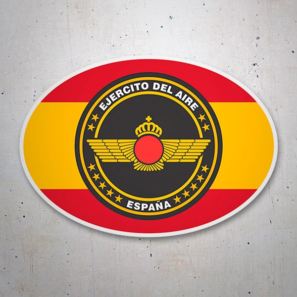 Autocollants: Armée de l'air et drapeau espagnol