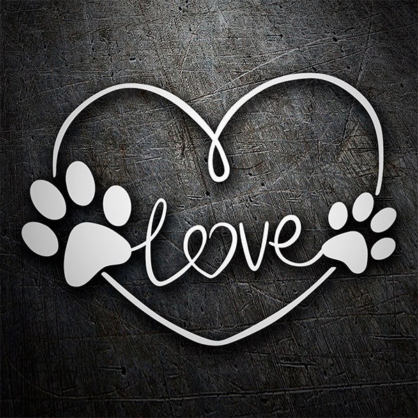 Autocollants: Amour canin - LOVE