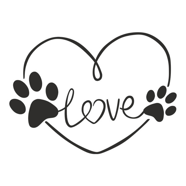 Autocollants: Amour canin - LOVE