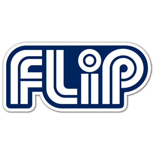 Autocollants: Flip bleu