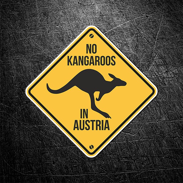Autocollants: No kangaroos in austria