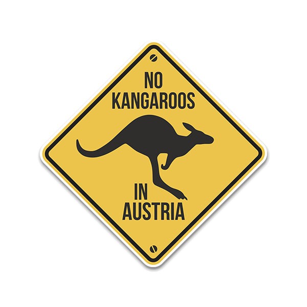 Autocollants: No kangaroos in austria