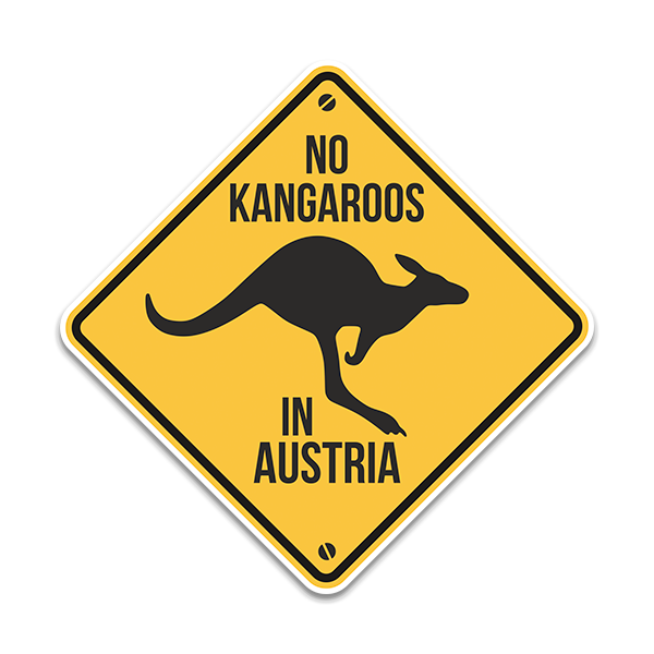 Autocollants: No kangaroos in austria