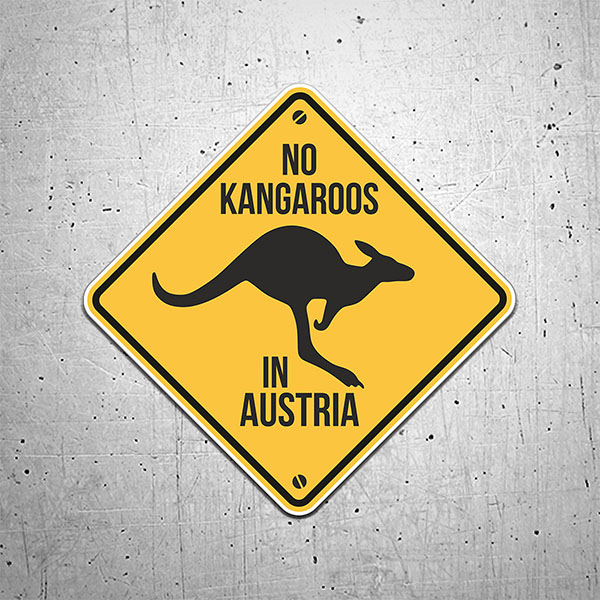 Autocollants: No kangaroos in austria